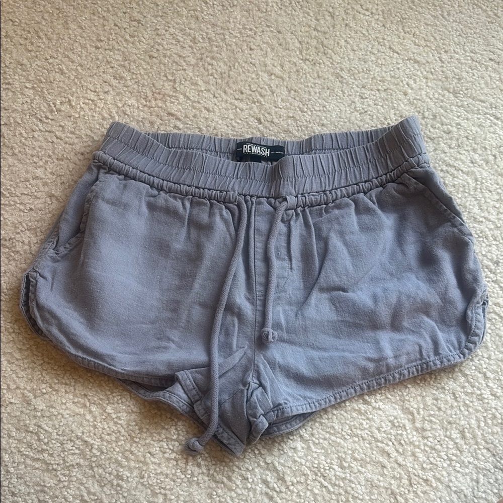 Rewash Gray Linen Shorts